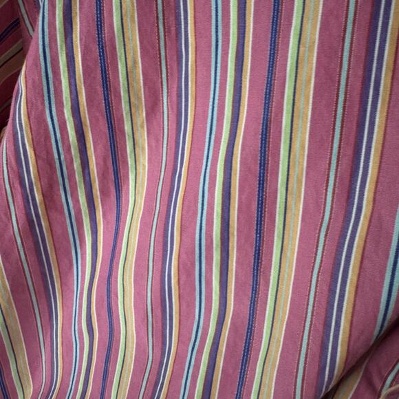 Vintage Faconnable Shirt Mens XL Multicolor Stripe Button Down Made France 90s - Picture 5 of 9
